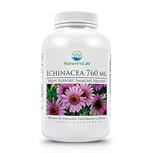 Nature’s Lab Echinacea 760mg Dietary Supplement – Powerful All Natural Immune System Support – Non-GMO, Gluten Free…