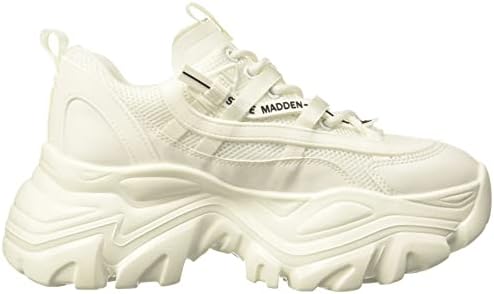 Steve Madden Women's Ecker Sneaker, White, 9 | Image 5