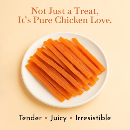 Image of O'Dog Chicken Slice Jerky, Healthy Dog Treats, Chewy Dogs Bites for Training and Feeding, Made with Real Chicken, Non-Vegetarian Pup Snacks for Dogs, Puppies Super Value Pack 420 GMS