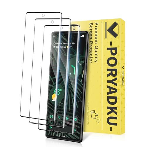 3 Pack for Google Pixel 6 Pro Screen Protector 9H Tempered Glass Full Coverage Case Friendly HD Clear Anti-Scratch Fingerprint Compatible Bubble-Free for Pixel 6 Pro 5G 6.7