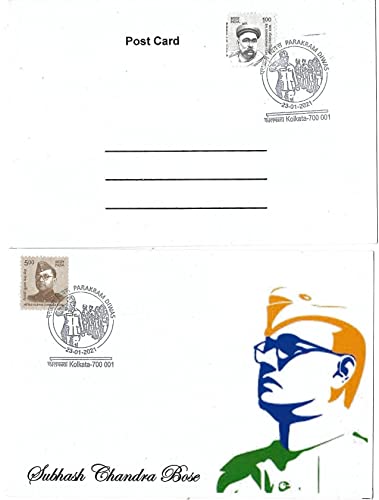 India 2021 Netaji Subhas Chandra Bose Parakram Diwas Limited Issue Special Cancellation Post Card Kolkata # 19
