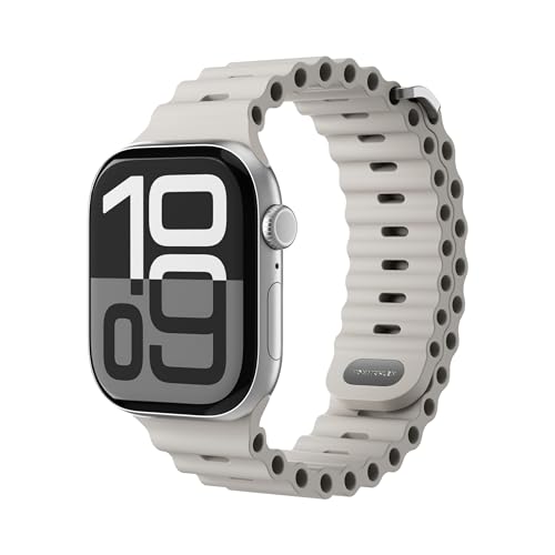 Ya en manzanajugosa.com: VONMÄHLEN Wave Band 2: correa de silicona reciclada para Apple Watch, resistente al agua y sostenible, diseño deportivo 44 | 45 | 46 | 49 mm - Crema