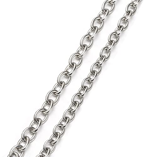 Chaîne en acier inoxydable pour hommes collier fermoir mousqueton acier