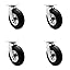 4 Swivel - Bolt on Swivel Locks - Black