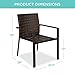 Best Choice Products Set of 2 Stackable Outdoor Wicker Dining Chairs All-Weather Firepit Armchair w/Armrests, Steel Frame for Patio, Deck, Garden, Yard - Brown