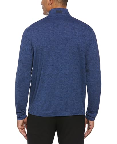 Perry Ellis Men's 1/4 Zip Long Sleeve Heather Stretch Golf Pullover, Sun Protection Water-Repellent (Available in Big & Tall)2