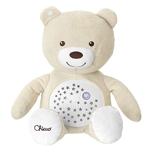 Preisvergleich Produktbild Chicco First Dreams Baby Bär Plüsch-Teddybär, weicher Projektor mit Nachtlicht, Lichteffekten und entspannenden Melodien, Beige - Kinderspielzeug 0+ Monate