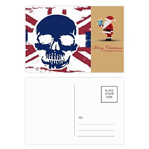 Cartes postales UK Union Jack avec squelette pour déco et message