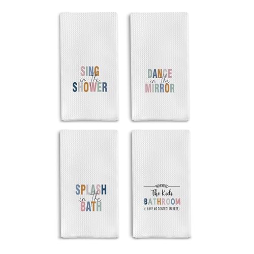 Qpenm Kids Bath Decor - Hand Towels Set of 4,