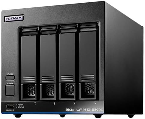 アイオーデータ10GbE＆マルチギガビット Linux 法人4ドライブNAS（5年保証 データ復旧） 8TB HDL4-XA8B1台