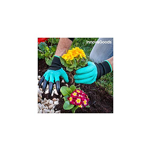 Preisvergleich Produktbild Innovagoods Gartenhandschuhe mit Krallen zum Graben, Grün