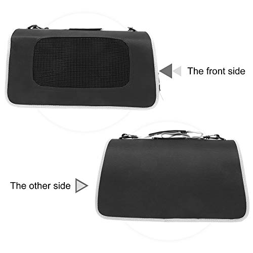 Bolsa dobrável respirável para gatos de estimação (tamanho grande preto)
