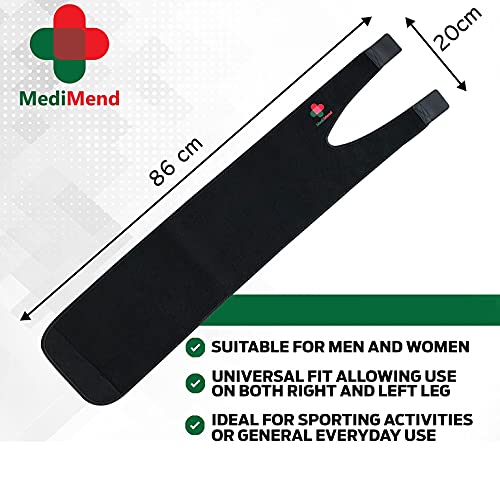 Adjustable Thigh Support, Large, Hamstring & Quad Pain Relief, Men & Women - Sports & Medical Support - Pulled Muscle Compression Sleeve for Sprains & Strains - Image 4