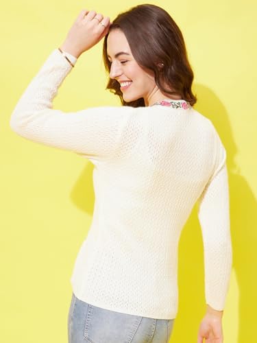 Image of Modeve Women V Neck Ethnic Sweater for Winter||Winterwear||