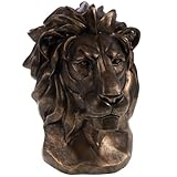 Résine AMADEUS Statuette de décoration tête de Lion en résine Or Antique