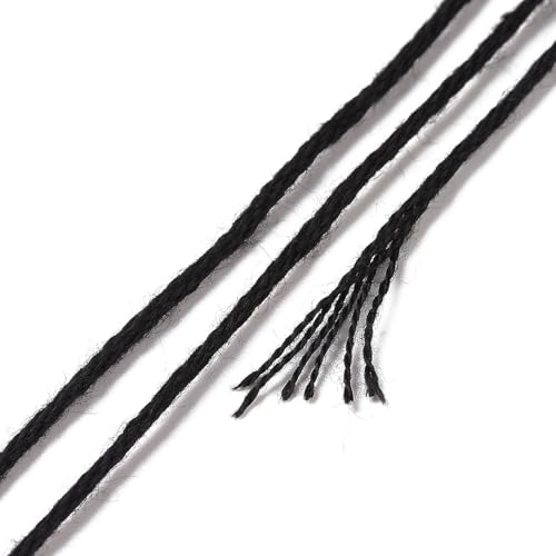 Image of FASHEWELRY 105 Yards Crewel Cross Stitch Floss 1mm Polyester Embroidery Floss Thread Embroidery Thread Bulk for Jewelry Making Bracelet Knitting Stitch Supply (Black White)