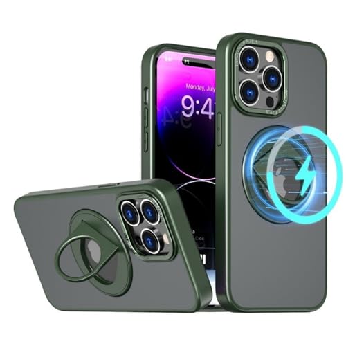 Coque iPhone 15 Pro Max avec support magnétique rotatif 360 et protection antichoc