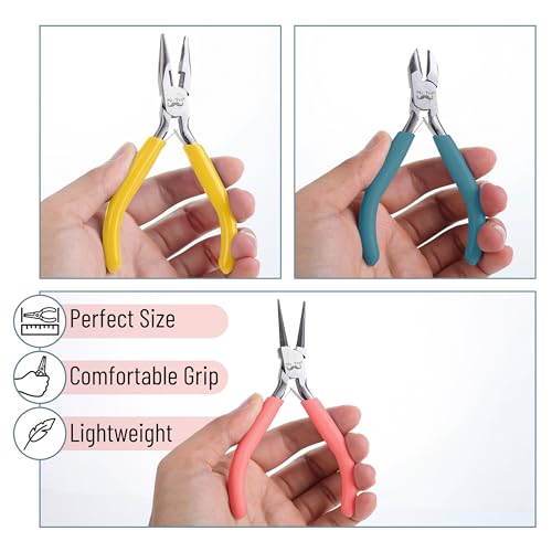 Mr. Pen - Jewelry Making Kit, Pliers 3 Pack (Mini, Chain Nose, Earring) - Thumbnail 3