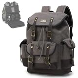 BESMART Professional Camera Backpack with Removable Photography Cube,Waterproof DSLR/SLR/Mirrorless Lens Camera Case with Trolley Sleeve,Men&Women’s Travel Bag Fit 13.5 Inch Laptop (grey)