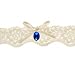 Giarrettiere Da Sposa In Pizzo Blu - Set Di 2 Pezzi Con Fiocco Raso Elastico - Accessori Matrimonio - 2