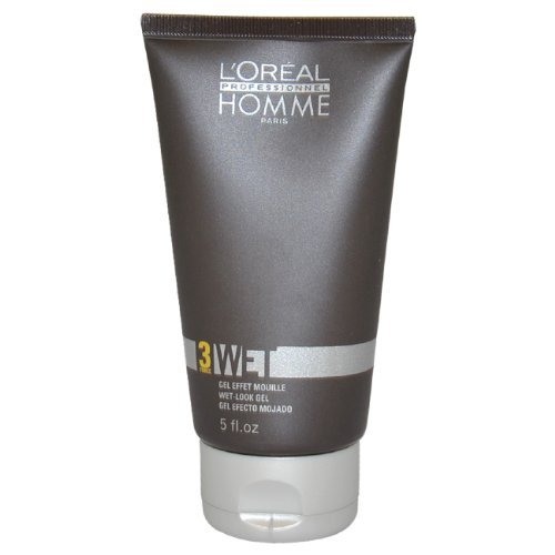 L'Oreal Homme Wet Force 3 Wet-Look Gel, 5 Ounce