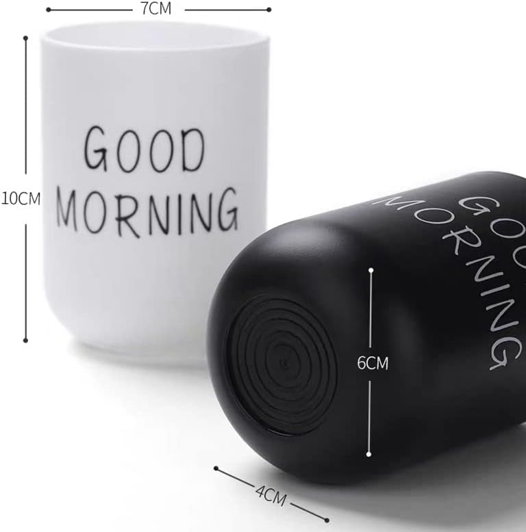 Miniatura 4 de 2 soportes para cepillos de dientes, tazas de enjuague bucal para baño, taza japonesa de 10.1 fl oz, taza de agua, soporte de plástico para