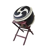 Japanische Taiko-Trommeln Mit Gerolltem Rand, Roter Faltbarer Trommelständer, Festival-/Film-Requisite,40CM