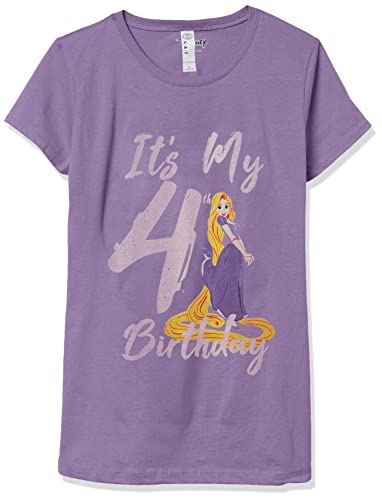 Disney Girl's Rapunzel 4th Birthday T-Shirt