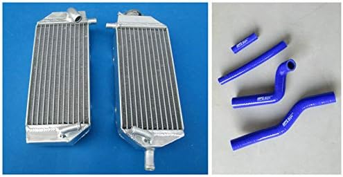 L&R Aluminum Radiator + Hose For 2001-2008 Suzuki RM 125 RM125 2002 2003 2004 2005 2006 2007