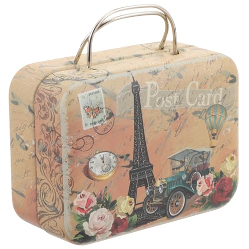 PLAFOPE Metall Kleiner Wimpernbehälter Koffer Vintage Stil Kleine Aufbewahrungsbox für Kosmetik und Falsche Wimpern Unterwegs