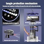 Cordless Vacuum Cleaner, 550W 45KPA Longlasting Vacuum Cleaners for Home, Stick Vacuum with LED Touch Screen & Rechargeable 2500 mAh Battery, Handheld Vacuum for Pet Hair/Carpet/Floor - Image 5