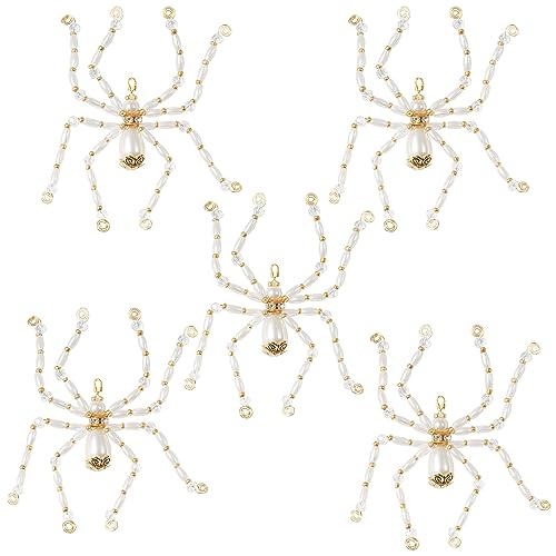 SOLID OAK Trousse ornements Noël perles cristal araignées 5