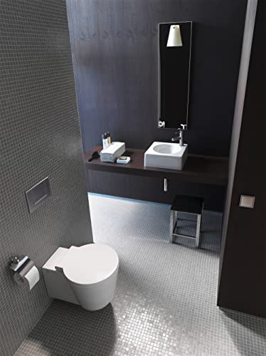 Duravit Toilet seat Starck 1, Soft Close Toilet seat, Urea thermoset Toilet lid, Toilet Cover with Stainless Steel Hinges, White - Image 4