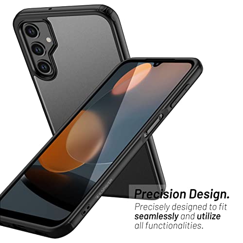 Image of KAPAVER Hybrid Shockproof Back Cover Case Compatible with Samsung Galaxy A24 (PC+TPU) (Hazy Black)