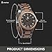 Treehut Wooden Watches for Men, Japanese Quartz Movement, Stylish Exotic Wrist Watch with Stainless Steel Buckle, Adjustable Straps, Watch Made from Ebony Wood, Relojes para Hombre