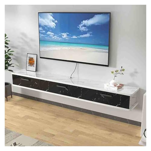 Meuble TV mural flottant de 160 cm pour salon et console multimédia moderne