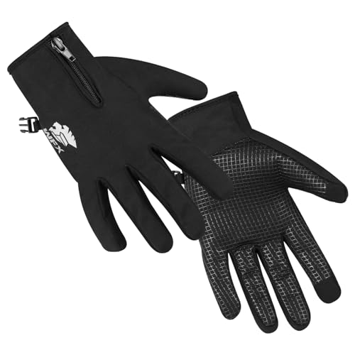 WFX Guantes de Running Hombre y Mujer, Ligeros, Pantalla táctil. Guantes de Invierno Antideslizantes y térmicos para Ciclismo, Ciclismo, conducción y Actividades al Aire Libre (Negro, M)