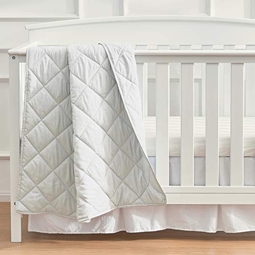 Image of EXQ Home Toddler Comforter Baby Quilt Blanket Soft Lightweight,39X47 Inches Polyester Toddler Nursing Blanket for Infant and Newborn, Ultra Soft Toddler Comforter for Crib Bed,Stroller,Travel(Ivory)