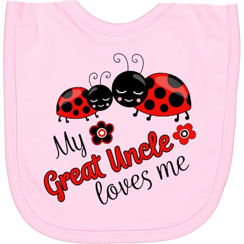 inktastic My Great Uncle Loves Me with Cute Ladybugs Newborn Bib - Main Image
