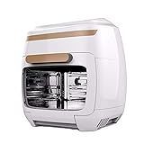 Halogen Heated Air Fryer Healthy Oil-Free Cookware with Ceramic Coating Basket Smart Touch Screen for Power-Off Protection