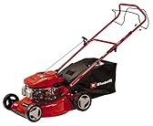 Einhell Petrol Lawn Mower Self-Propelled, 46cm Cutting Width, 4-Stroke Engine, 50L Grass Box, 9 Cutting Height Levels, Powerful Cordless Lawnmower For Large Gardens Up To 1400m² GC-PM 46/5 S