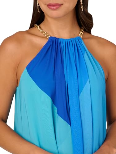Adrianna Papell Women's Color Block Chiffon Dress4