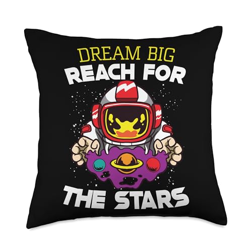Astronaut Astronomy Solar System Outer Space Kids Throw Pillow