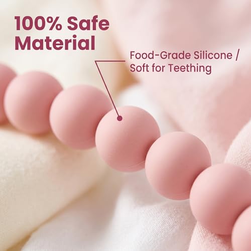 Image of MINMUNJIU Pacifier Clips Baby Girl, 4 Pack One Piece Flexible Soft Binky Clips Silicone Pacifier Holder Clip for Girls, Baby Girl Newborn Essentials