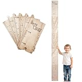 Metro Misurazione in Legno per Bambini, Grafico Crescita del Bambino, Metro in Legno per Bambini per Mantenere la Loro Crescita, 60-210cm, Rimovibile, per Decorare Soggiorni e Camerette dei Bambini