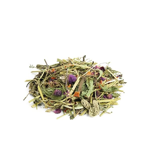 Luzerne-Struktur-Futter mit Rosenblüten und Kräutern getreidefrei für Kaninchen, Meerschweinchen und Degus 1000g