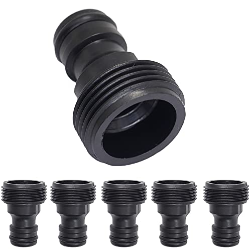 Casoter 3/4 Inch Male Threaded Adaptor, Hose Pipe Adaptor BSP Male Screw Type Accessory Connector, 6 Pack