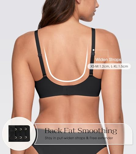 Save on Women's Wireless Jelly Plunge Bra - Deep V Seamless Bralette - Image 4