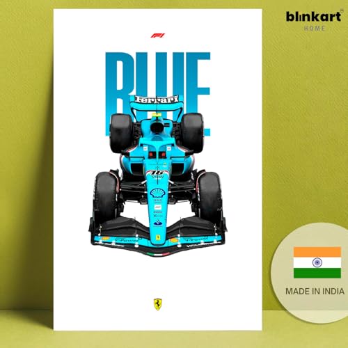 Image of BLINKART Scuderia Ferrari SF-23Car Posters Sticker Gift Items for Boys Room Wall Decor || Comes with Double-Sided Tape|| Decoration Bedroom Living Room Office Studio Decor | 12x18 In (A3) - CAR-256