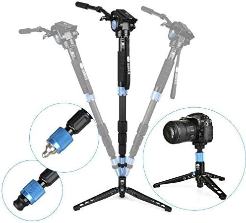 SIRUI P-424SR Carbon Fiber Monopod Tripod Professional Tripod Camera VH10 Head